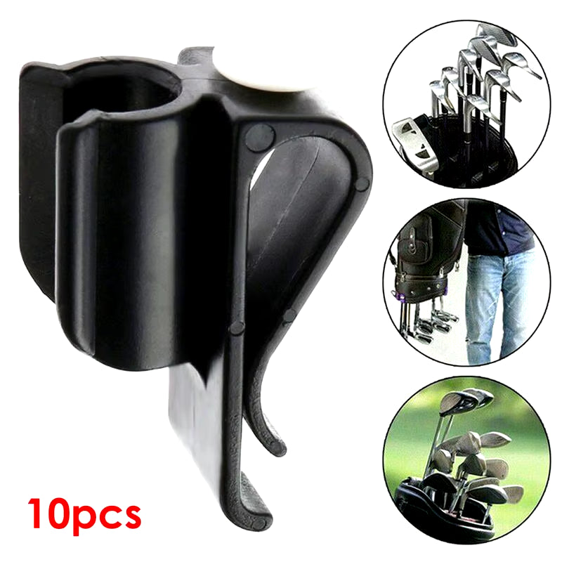 10Pcs Sports Golf Bag Clip on Putter Clamp Holder Club Clip Golf Training Equipment Outdoor Sports Golf Trainer Accessories